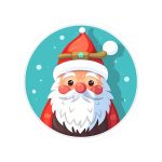 Santa Ver.2 Stickers | Gratitude sticker set, finished with smooth detailed printing, ideal for planners, journals, notebooks, laptops, phone cases and scrapbooks, adding gentle encouragement to daily routines.
