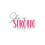 She Is Strong Stickers | Gratitude sticker set, finished with smooth detailed printing, perfect for journals, planners, laptops, notebooks, phone cases and creative projects, adding gentle encouragement to daily routines.