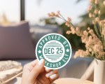 Dec 25 Approved By Workshop Elf Stickers | Kindness quote sticker set, made with clear, crisp lettering, suitable for notebooks, planners, journals, laptops, phone cases and scrapbooks, supporting personal reflection through simple visuals. - Image 3