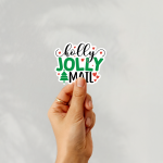 Holly Jolly Mail Stickers | Motivational quote sticker set, designed with a clean matte look, ideal for planners, journals, notebooks, laptops, phone cases and scrapbooks, bringing subtle motivation to creative spaces. - Image 2