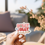 Holly Jolly Season Stickers | Inspirational sticker pack, crafted with attention to detail, perfect for journals, planners, laptops, notebooks, phone cases and creative projects, bringing subtle motivation to creative spaces.