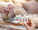Jingle All The Way Stickers | Gratitude sticker collection, finished with smooth detailed printing, perfect for journals, planners, laptops, notebooks, phone cases and creative projects, supporting personal reflection through simple visuals. - Image 4
