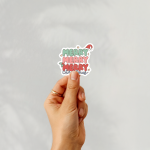 Merry Merry Merry Christmas Stickers | Gratitude sticker pack, printed with a neat and refined appearance, suitable for notebooks, planners, journals, laptops, phone cases and scrapbooks, supporting personal reflection through simple visuals. - Image 2