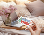Merry Vibes Stickers | Motivational quote sticker set, made with clear, crisp lettering, perfect for journals, planners, laptops, notebooks, phone cases and creative projects, supporting personal reflection through simple visuals. - Image 3