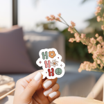 Ho Ho Ho Stickers | Motivational sticker set, printed with a neat and refined appearance, great for journals, planners, laptops, phone cases, notebooks and craft pages, making a thoughtful small gift for loved ones.