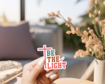 Be The Light Stickers | Motivational quote sticker set, printed with a neat and refined appearance, great for journals, planners, laptops, phone cases, notebooks and craft pages, supporting personal reflection through simple visuals. - Image 3