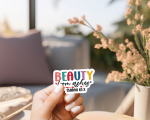 Beauty From Ashes Isaiah 61:3 Stickers | Inspirational sticker collection, printed with a neat and refined appearance, great for journals, planners, laptops, phone cases, notebooks and craft pages, adding gentle encouragement to daily routines. - Image 3