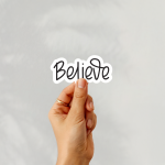 Believe Stickers | Inspirational quote sticker set, crafted with attention to detail, perfect for journals, planners, laptops, notebooks, phone cases and creative projects, offering quiet inspiration throughout the day. - Image 2