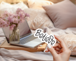 Believe Stickers | Inspirational quote sticker set, crafted with attention to detail, perfect for journals, planners, laptops, notebooks, phone cases and creative projects, offering quiet inspiration throughout the day. - Image 4