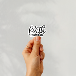 Faith Forward Stickers | Motivational sticker pack, printed with a neat and refined appearance, great for journals, planners, laptops, phone cases, notebooks and craft pages, supporting personal reflection through simple visuals. - Image 2