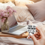 God Is Faithful All The Time Stickers | Faith sticker pack, printed with a neat and refined appearance, great for journals, planners, laptops, phone cases, notebooks and craft pages, bringing subtle motivation to creative spaces.