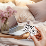 God Is Good All The Time Stickers | Gratitude sticker set, finished with smooth detailed printing, great for journals, planners, laptops, phone cases, notebooks and craft pages, making a thoughtful small gift for loved ones.