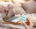 God Is Good Stickers | Gratitude mini decal pack, crafted with attention to detail, suitable for notebooks, planners, journals, laptops, phone cases and scrapbooks, supporting personal reflection through simple visuals. - Image 4