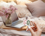 God Is In Control Stickers | Gratitude sticker pack, printed with a neat and refined appearance, perfect for journals, planners, laptops, notebooks, phone cases and creative projects, supporting personal reflection through simple visuals.