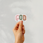 God Is In Control Stickers | Gratitude sticker pack, printed with a neat and refined appearance, perfect for journals, planners, laptops, notebooks, phone cases and creative projects, supporting personal reflection through simple visuals. - Image 3
