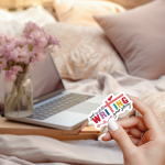 God Is Still Writing Your Story Stickers | Gratitude sticker set, made with clear, crisp lettering, suitable for notebooks, planners, journals, laptops, phone cases and scrapbooks, bringing subtle motivation to creative spaces.