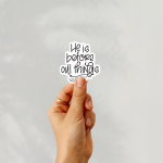 He Is Before All Things Colossians 1:17 Stickers | Motivational quote sticker set, finished with smooth detailed printing, suitable for notebooks, planners, journals, laptops, phone cases and scrapbooks, adding gentle encouragement to daily routines. - Image 2