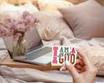 I Am A Child Of God Stickers | Faith quote sticker set, designed with a clean matte look, perfect for journals, planners, laptops, notebooks, phone cases and creative projects, adding gentle encouragement to daily routines. - Image 4