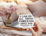I Can Do All Things Through Christ Who Strengthens Me Stickers | Motivational sticker set, crafted with attention to detail, perfect for journals, planners, laptops, notebooks, phone cases and creative projects, offering quiet inspiration throughout the day. - Image 4