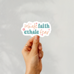 Inhale Faith Exhale Fear Stickers | Kindness quote sticker set, printed with a neat and refined appearance, ideal for planners, journals, notebooks, laptops, phone cases and scrapbooks, adding gentle encouragement to daily routines. - Image 4