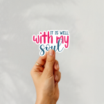 It Is Well With My Soul Stickers | Gratitude sticker set, made with clear, crisp lettering, perfect for journals, planners, laptops, notebooks, phone cases and creative projects, making a thoughtful small gift for loved ones. - Image 4