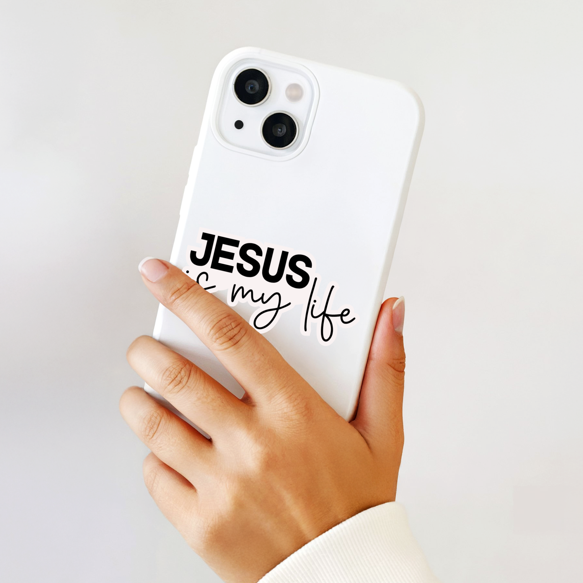 20250918082058-1f094686-7c69-62aa-8874-5e1912b6d474.png Jesus Is My Life Stickers | Inspirational quote sticker set, made with clear, crisp lettering, great for journals, planners, laptops, phone cases, notebooks and craft pages, bringing subtle motivation to creative spaces. - Image 1