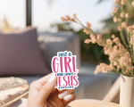 Just A Girl Who Loves Jesus Stickers | Gratitude quote sticker set, printed with a neat and refined appearance, ideal for planners, journals, notebooks, laptops, phone cases and scrapbooks, making a thoughtful small gift for loved ones. - Image 2