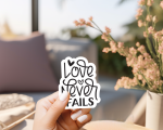 Love Never Fails - 1 Corinthians 13:8 Stickers | Inspirational sticker pack, finished with smooth detailed printing, ideal for planners, journals, notebooks, laptops, phone cases and scrapbooks, offering quiet inspiration throughout the day. - Image 2