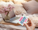 Make Heaven Crowded Stickers | Inspirational sticker set, made with clear, crisp lettering, ideal for planners, journals, notebooks, laptops, phone cases and scrapbooks, supporting personal reflection through simple visuals. - Image 4