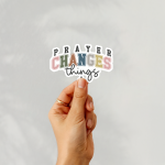 Prayer Changes Things Stickers | Kindness quote sticker set, crafted with attention to detail, suitable for notebooks, planners, journals, laptops, phone cases and scrapbooks, bringing subtle motivation to creative spaces. - Image 2