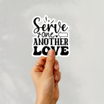 Serve One Another In Love Stickers | Inspirational sticker set, finished with smooth detailed printing, ideal for planners, journals, notebooks, laptops, phone cases and scrapbooks, making a thoughtful small gift for loved ones. - Image 4