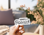Simply Blessed Stickers | Gratitude sticker collection, crafted with attention to detail, suitable for notebooks, planners, journals, laptops, phone cases and scrapbooks, offering quiet inspiration throughout the day. - Image 3
