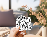 Faith Can Move Mountains - Matthew 17:20 Stickers | Gratitude sticker collection, crafted with attention to detail, ideal for planners, journals, notebooks, laptops, phone cases and scrapbooks, supporting personal reflection through simple visuals. - Image 2