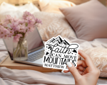 Faith Can Move Mountains - Matthew 17:20 Stickers | Gratitude sticker collection, crafted with attention to detail, ideal for planners, journals, notebooks, laptops, phone cases and scrapbooks, supporting personal reflection through simple visuals. - Image 3