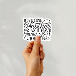 Love One Another As I Have Loved You Stickers | Kindness quote sticker set, designed with a clean matte look, perfect for journals, planners, laptops, notebooks, phone cases and creative projects, adding gentle encouragement to daily routines. - Image 2