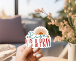 Rise Up & Pray Stickers | Gratitude quote sticker set, finished with smooth detailed printing, great for journals, planners, laptops, phone cases, notebooks and craft pages, making a thoughtful small gift for loved ones. - Image 2
