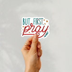But First, Pray Stickers | Gratitude mini decal pack, finished with smooth detailed printing, ideal for planners, journals, notebooks, laptops, phone cases and scrapbooks, bringing subtle motivation to creative spaces. - Image 2