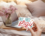 But First, Pray Stickers | Gratitude mini decal pack, finished with smooth detailed printing, ideal for planners, journals, notebooks, laptops, phone cases and scrapbooks, bringing subtle motivation to creative spaces. - Image 4