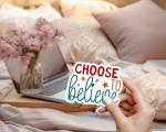 Choose To Believe Stickers | Kindness quote sticker set, made with clear, crisp lettering, ideal for planners, journals, notebooks, laptops, phone cases and scrapbooks, offering quiet inspiration throughout the day. - Image 4