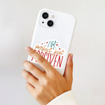 Not Perfect Just Forgiven Stickers | Gratitude sticker collection, printed with a neat and refined appearance, great for journals, planners, laptops, phone cases, notebooks and craft pages, adding gentle encouragement to daily routines.