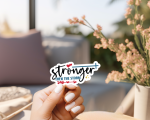 Stronger Than The Storm Stickers | Gratitude mini decal pack, finished with smooth detailed printing, perfect for journals, planners, laptops, notebooks, phone cases and creative projects, supporting personal reflection through simple visuals. - Image 2