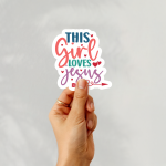 This Girl Loves Jesus Stickers | Faith sticker set, crafted with attention to detail, perfect for journals, planners, laptops, notebooks, phone cases and creative projects, bringing subtle motivation to creative spaces. - Image 4