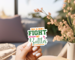 This Is How I Fight My Battles Stickers | Gratitude sticker collection, finished with smooth detailed printing, suitable for notebooks, planners, journals, laptops, phone cases and scrapbooks, supporting personal reflection through simple visuals. - Image 3