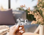 Trust In The Lord Stickers | Kindness quote sticker set, finished with smooth detailed printing, ideal for planners, journals, notebooks, laptops, phone cases and scrapbooks, supporting personal reflection through simple visuals. - Image 2