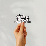 Trust In The Lord Stickers | Kindness quote sticker set, finished with smooth detailed printing, ideal for planners, journals, notebooks, laptops, phone cases and scrapbooks, supporting personal reflection through simple visuals. - Image 3