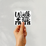 Walk By Faith Stickers | Motivational sticker set, crafted with attention to detail, perfect for journals, planners, laptops, notebooks, phone cases and creative projects, making a thoughtful small gift for loved ones. - Image 3