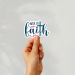Walk By Faith Stickers | Inspirational quote sticker set, printed with a neat and refined appearance, great for journals, planners, laptops, phone cases, notebooks and craft pages, bringing subtle motivation to creative spaces. - Image 2