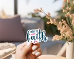 Walk By Faith Stickers | Inspirational quote sticker set, printed with a neat and refined appearance, great for journals, planners, laptops, phone cases, notebooks and craft pages, bringing subtle motivation to creative spaces. - Image 3