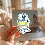 A Peaceful Heart Starts With Gratitude Stickers | Motivational quote sticker set, printed with a neat and refined appearance, ideal for planners, journals, notebooks, laptops, phone cases and scrapbooks, adding gentle encouragement to daily routines. - Image 3