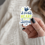 A Peaceful Heart Starts With Gratitude Stickers | Motivational quote sticker set, printed with a neat and refined appearance, ideal for planners, journals, notebooks, laptops, phone cases and scrapbooks, adding gentle encouragement to daily routines.